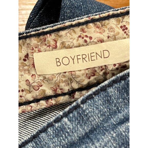 Vintage America Blues Boyfriend Jeans Size 8/29 Distressed Patchwork Denim - Picture 6 of 9